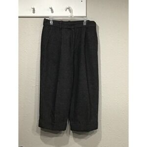 COS Black Tweed Wool Blend Wide-Leg Cropped Trousers 10 Minimalist Avant-Garde